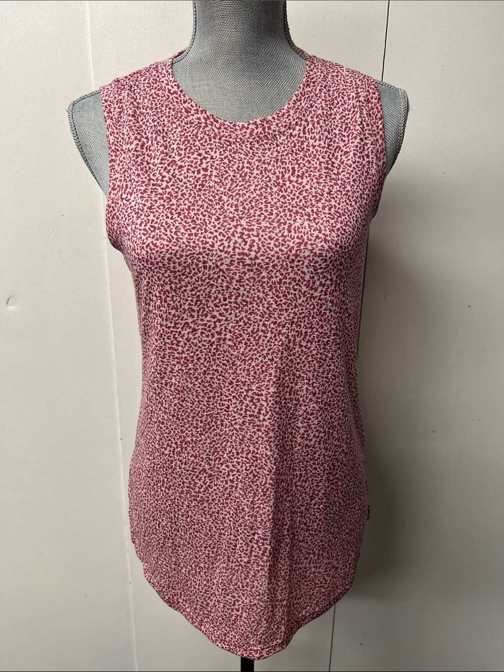 Athleta Pink Microprint Sleeveless Tank